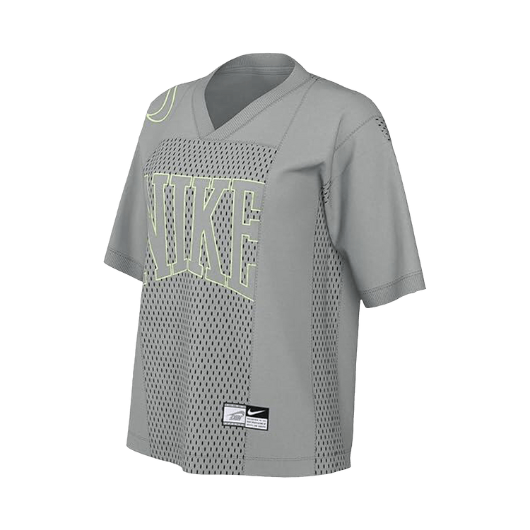 Nike Sportswear Street Oversized Short-Sleeve Graphic Jersey "Light Smoke Grey/Barely Volt"