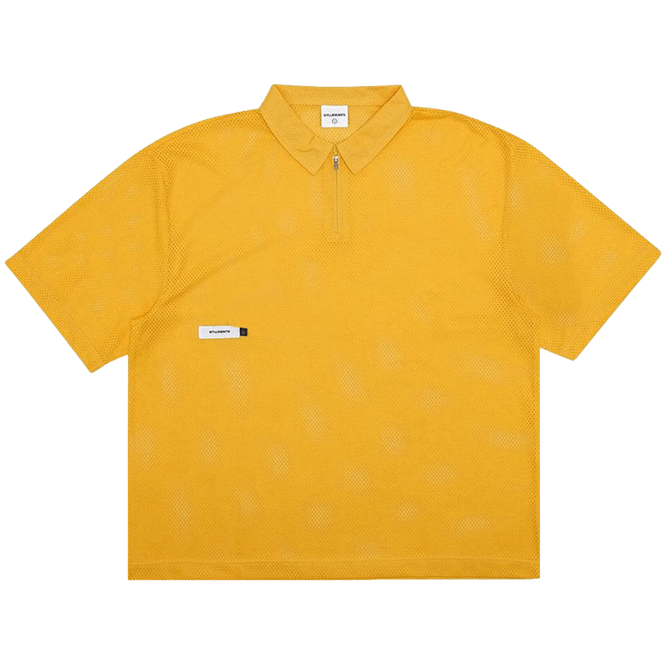 Students Course Marshal Short-Sleeve Mesh Zip Polo "Gold"