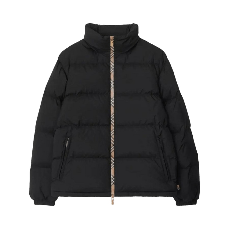 Burberry Check Trim Puffer Jacket "Black"