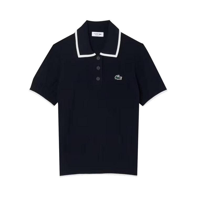 Lacoste Short-Sleeve Polo Collar Golf Sweater "Navy Blue/Flour"