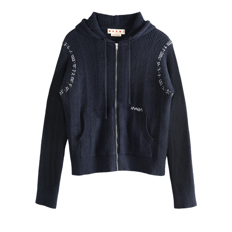 Marni Hooded Cardigan "Ultramarine"