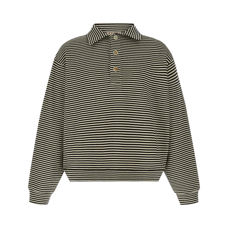 Marni Knitted Polo Roundneck Sweater "Black"