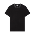 Lacoste Stretch Piqué Stripe Collar T-Shirt "Black"