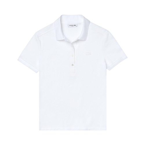 Lacoste Slim Fit Stretch Mini Piqué Polo Shirt "White"