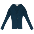 Lanvin Open Shoulder Waisted Cardigan "Blue"