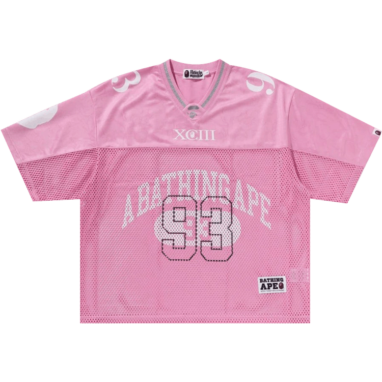 BAPE Line Camo Multi Logo Relaxed Fit Football Jersey "Pink"