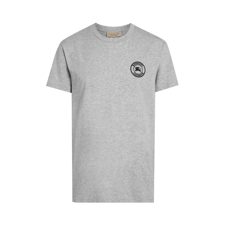 Burberry Embroidered Logo Cotton T-Shirt "Grey/Black"