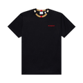 Burberry Icon Stripe Trim Cotton T-Shirt "Black"