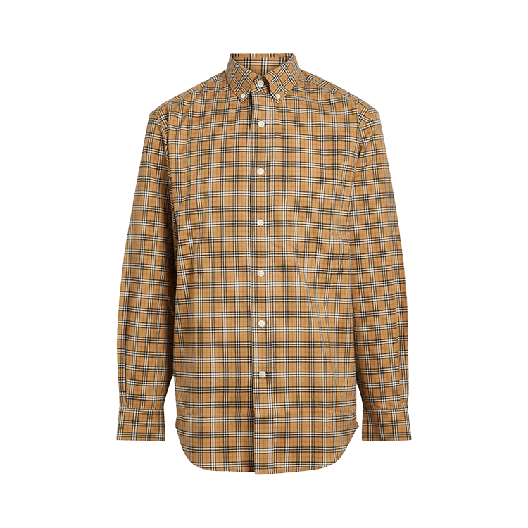 Burberry Small Scale Check Cotton Shirt "Archive Beige"