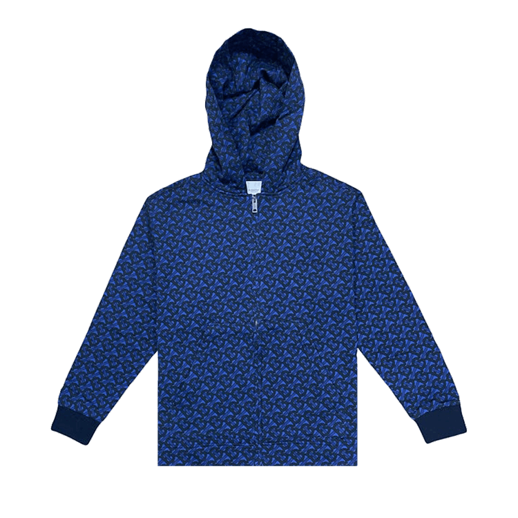 Burberry TB Monogram Print Zip-Up Hoodie "Deep Royal Blue"