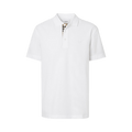 Burberry Monogram Motif Cotton Pique Polo "White/Archive Beige"