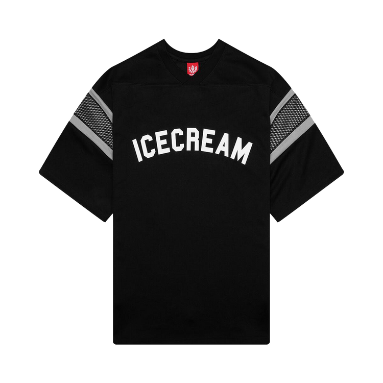 Icecream Pass Short-Sleeve Knit Crop Fit Shirt "Black"