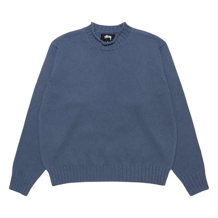 Stussy Surfman Mock Sweater "Washed Blue"