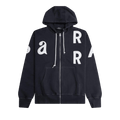 Parra Word Salad Zip Hooded Sweatshirt "Dark Navy"