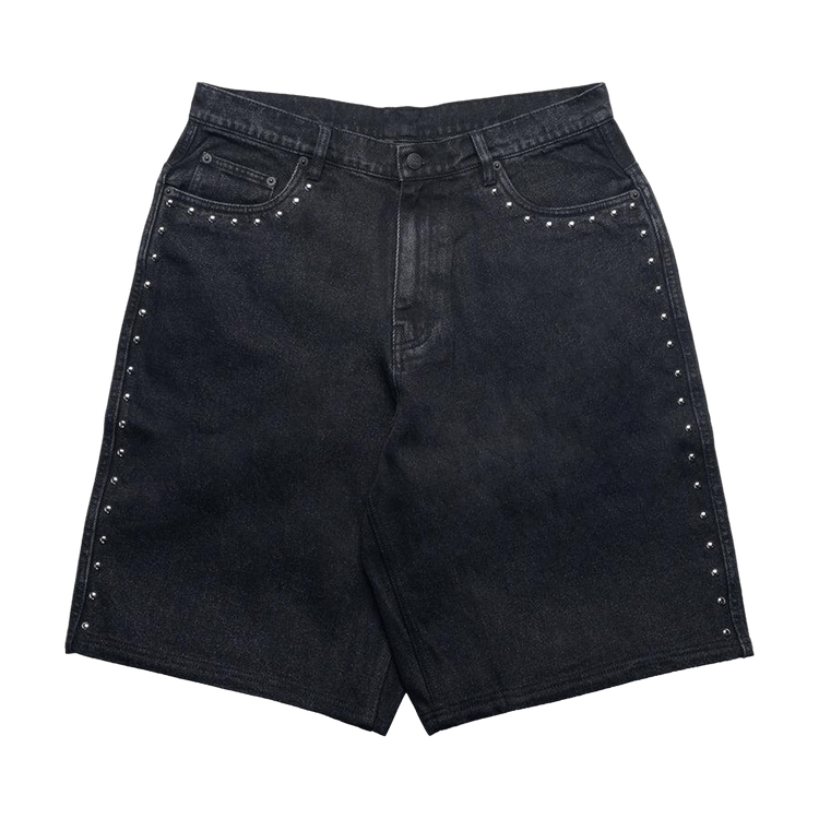 Pleasures Lucky Studded Jorts "Black"
