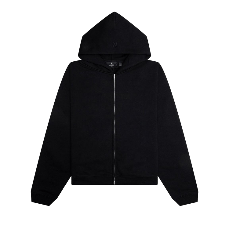 Represent Clo Initial Boxy Oversized Zip Through Hoodie "Black"