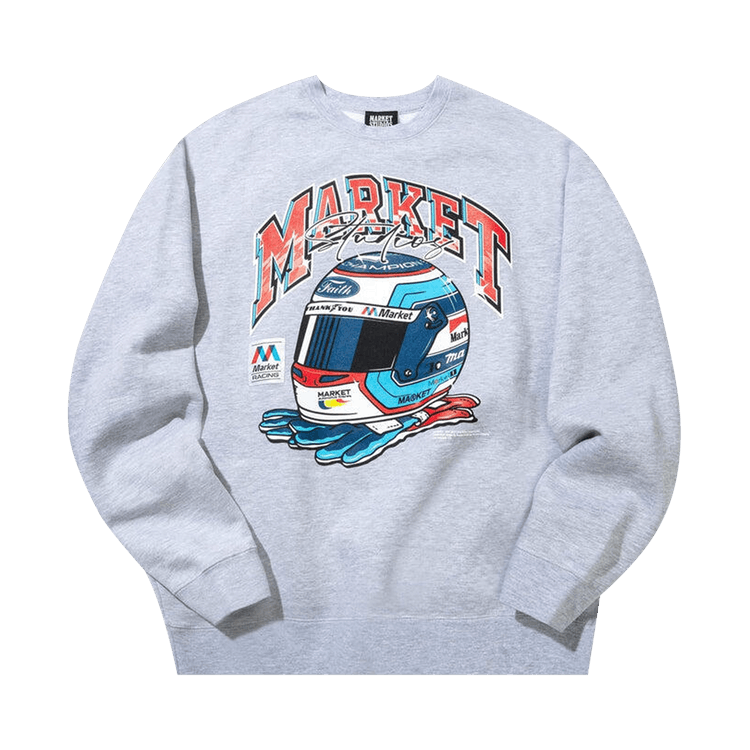 Market Racing Helmet Crewneck "Grey"