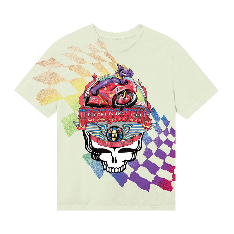 Market x GD Stealie Moto Bear T-Shirt "Ecru"