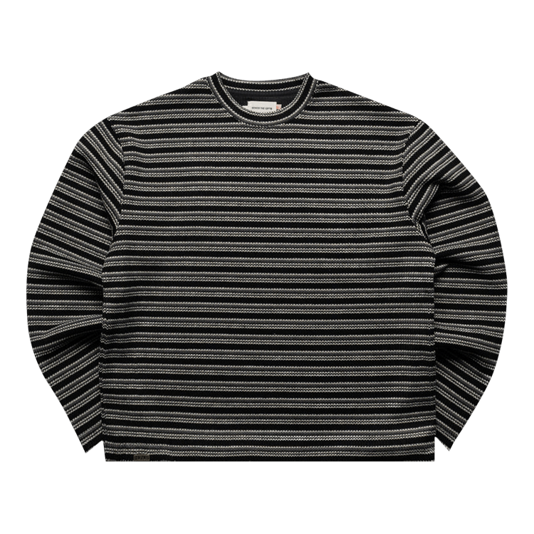 Honor The Gift Speak Striped Crew Long-Sleeve "Black"