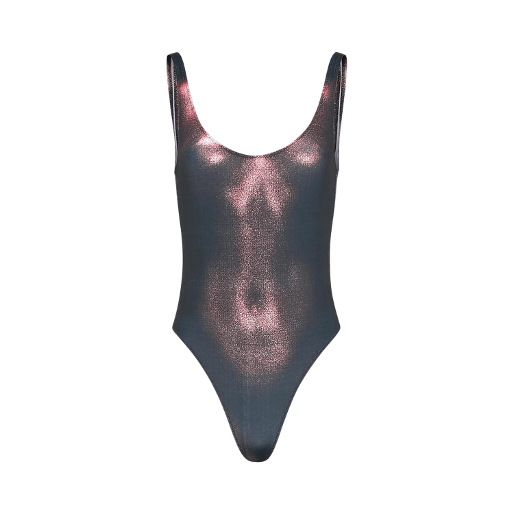 Jean Paul Gaultier Printed Body Dust Swimsuit "Black/Brown"