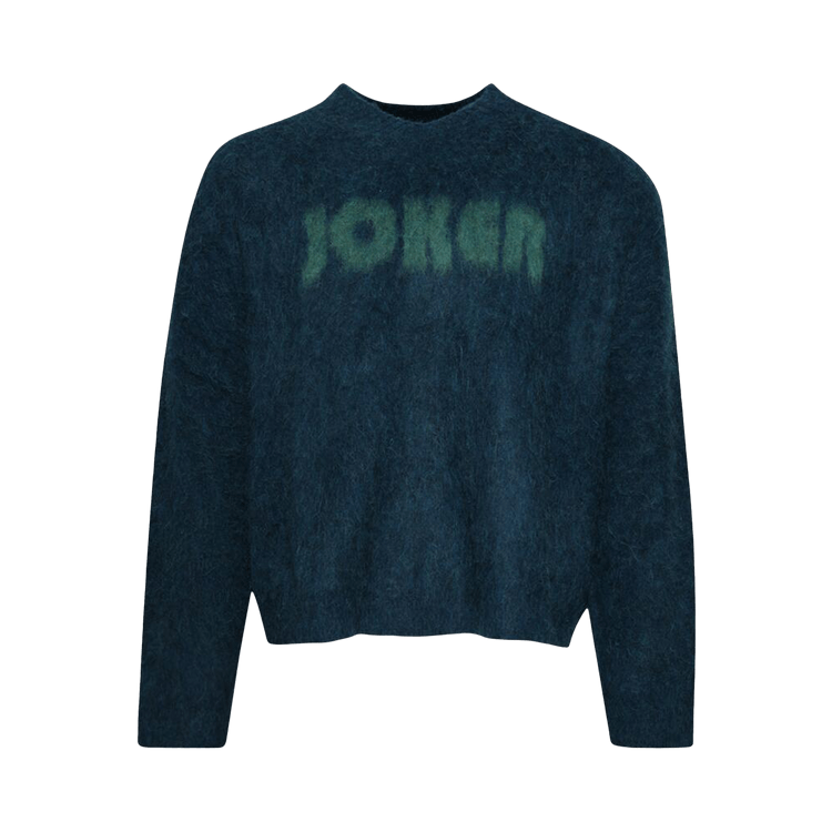 Martine Rose Brushed Mohair V-Neck Jumper "Green/Dark Green"