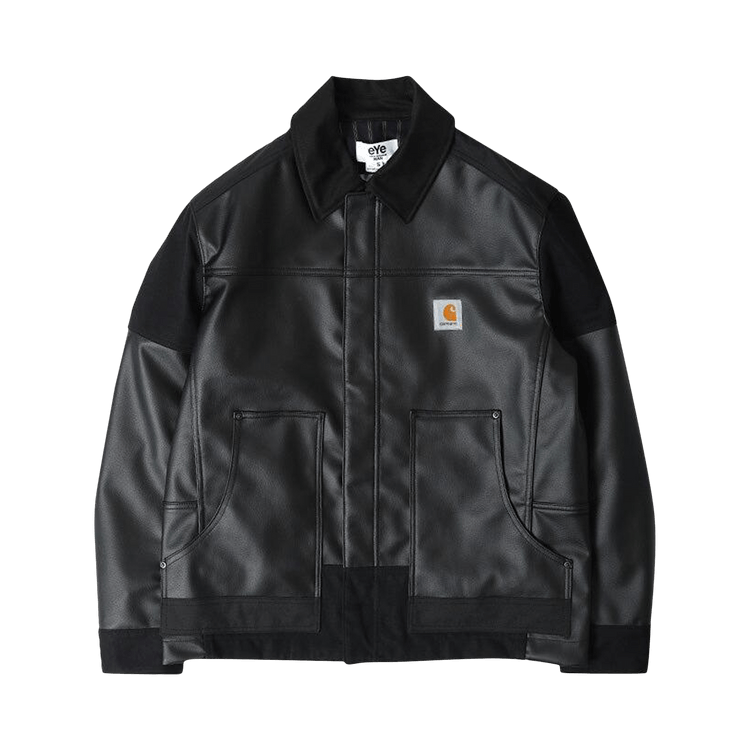 Junya Watanabe MAN x Carhartt WIP Faux-Leather Work Jacket "Black"