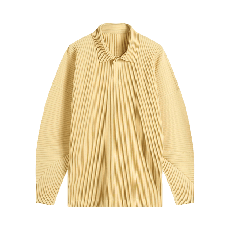 Homme Plissé Issey Miyake MC August Polo Shirt "Dendrite Beige"