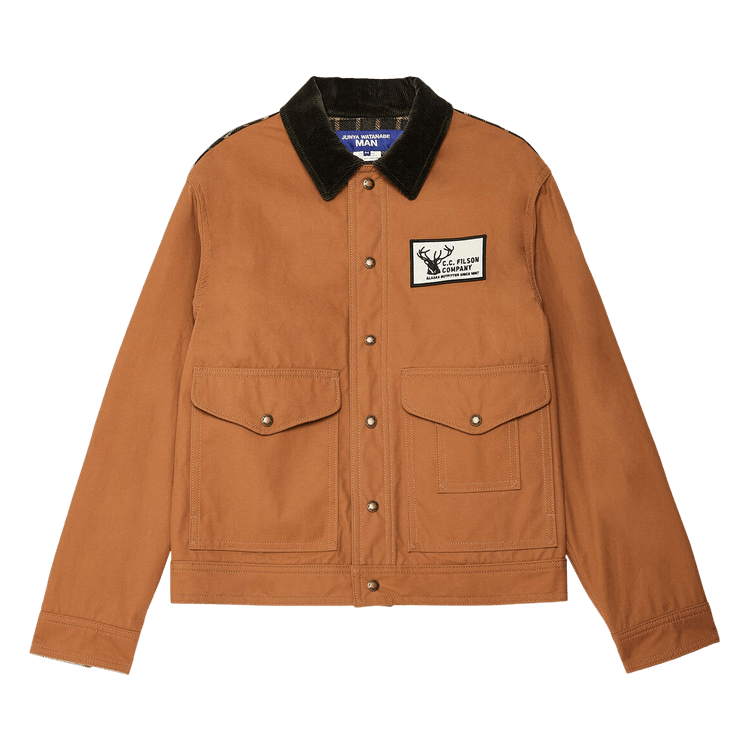 Junya Watanabe Button-Front Work Jacket "Beige/Navy/Green"