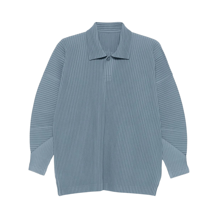 Homme Plissé Issey Miyake MC August Polo Shirt "Slate Blue"