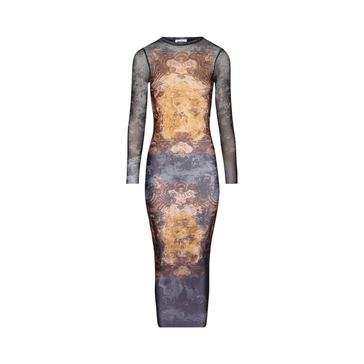 Jean Paul Gaultier Long Médaillon Dress "Black/Vintage Blue/Green"