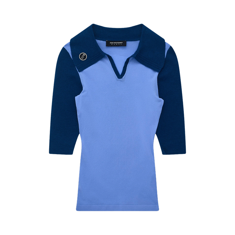 Kiko Kostadinov Larissa Knit Polo "Sky Blue"