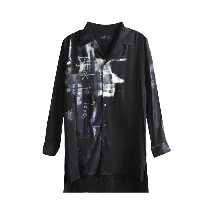 Y"s Black Is Love Printed Long Shirt "Black'