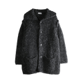 Yohji Yamamoto Pour Homme Ribbed Collar Coat "Charcoal"