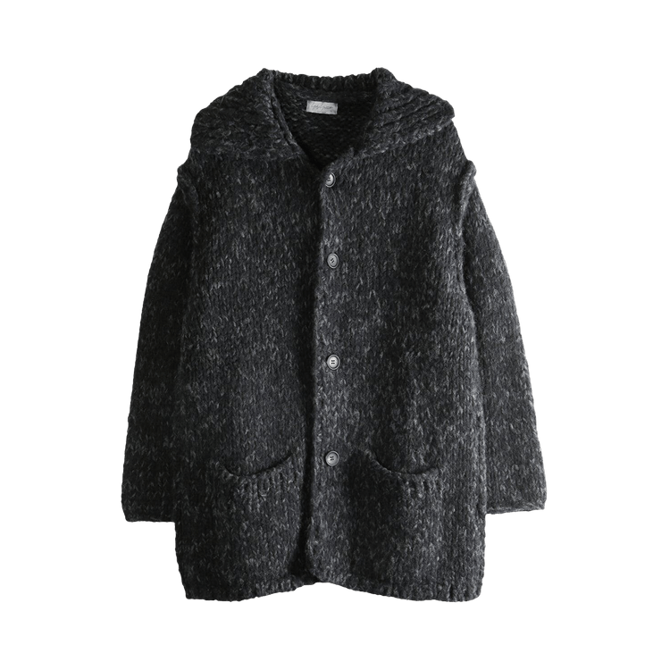 Yohji Yamamoto Pour Homme Ribbed Collar Coat "Charcoal"
