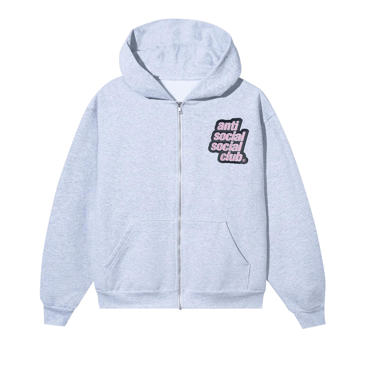 Anti Social Social Club Jumbo Patch Zip Hoodie "Snow"