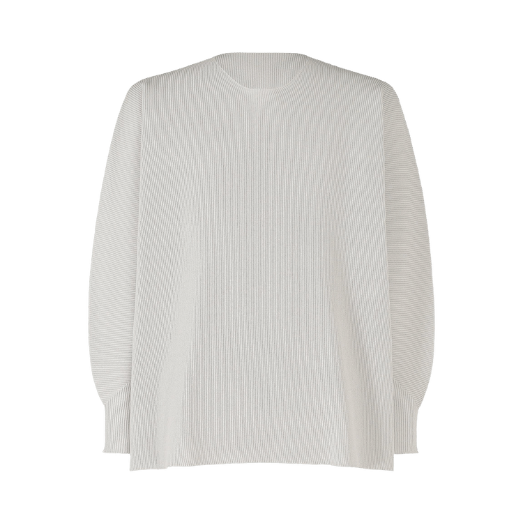 Homme Plissé Issey Miyake Basic Knit Sweater "Light Grey"