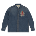 Lanvin Embroidered Denim Button-Down Shirt "Navy Blue"