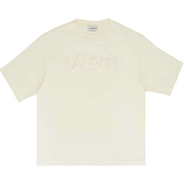 Lanvin Paris Embroidered T-Shirt "Milk"
