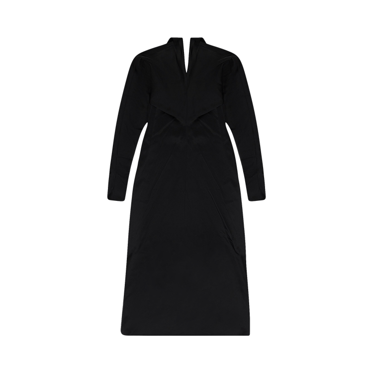 Lanvin Long-Sleeve Draped Midi Formal Dress "Black"