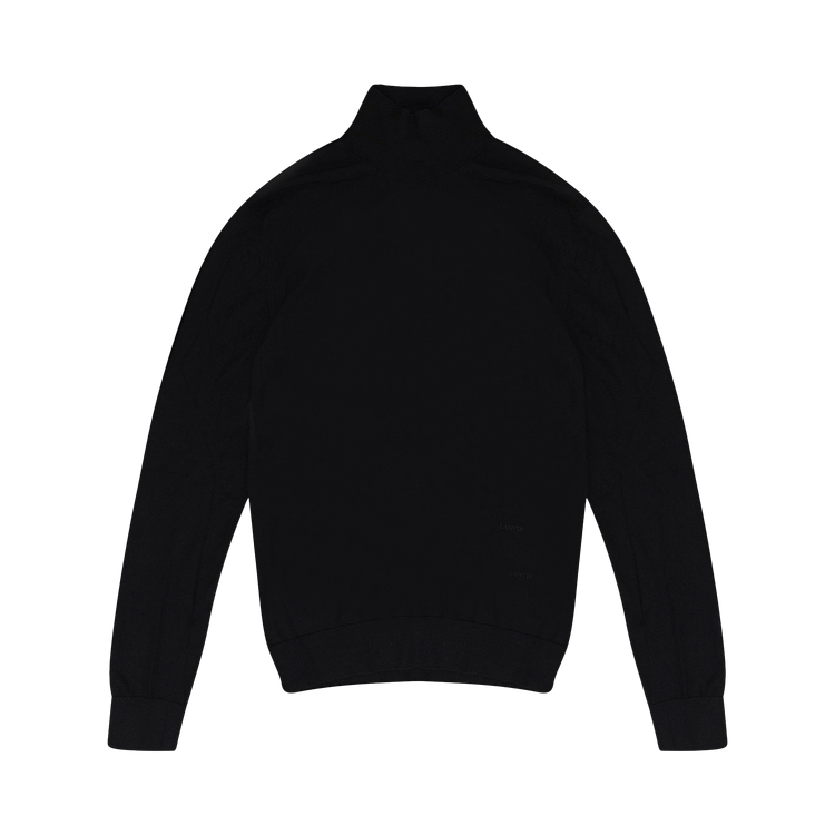Lanvin Roll Neck Wool Silk Sweatshirt "Black"