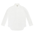 Lanvin Long-Sleeve Cocoon Tunic Shirt Blouse "Optical White"