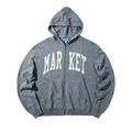 Market Classic Arc Full Zip Sweater Hoodie "Grey"