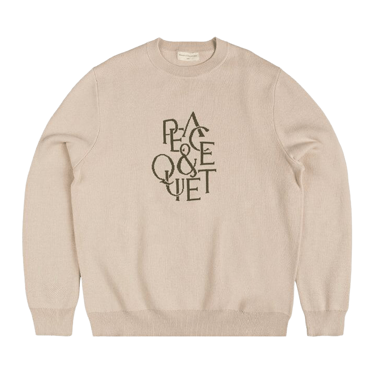 Museum of Peace & Quiet Flock Knit Sweater "Tan"