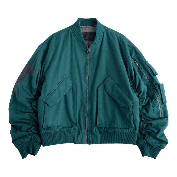 Jungles All The Flowers Reversible Bomber "Green"