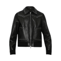 Amiri Crystal Leather Western Jacket "Black"