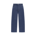 Bottega Veneta Melange Wool Cotton Drill Straight Trousers "Indigo"