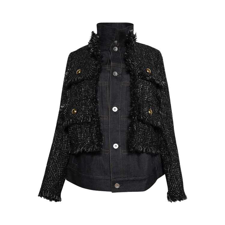 Sacai Tweed Jacket "Navy/Indigo"