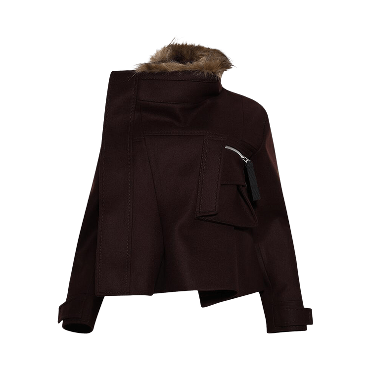 Sacai Wool Melton Blouson "Brown"