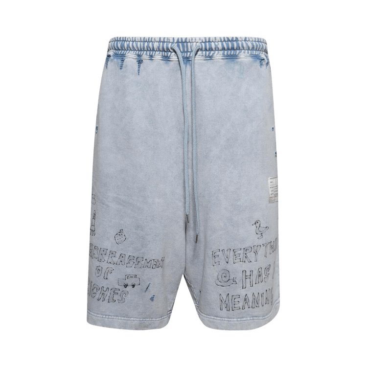 Maison Mihara Yasuhiro Bleached Shorts "Blue"