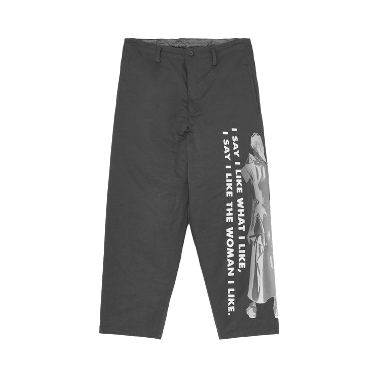 Yohji Yamamoto Printed Side Pocket Pants With Liner "Black"